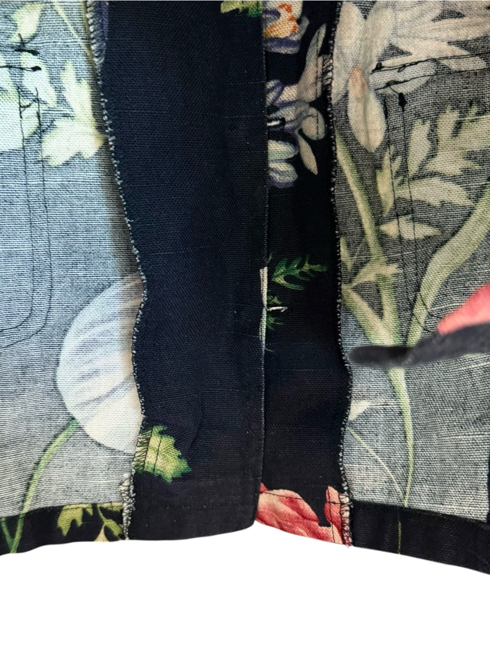 My Boyfriend’s Back Vintage Black-Pink Cotton Floral  Cropped Blazer Jacket - Picture 9 of 16